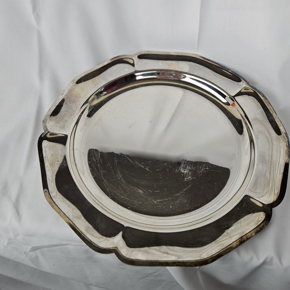 Vintage International Silverplate Round Platter Serving Tray 12"